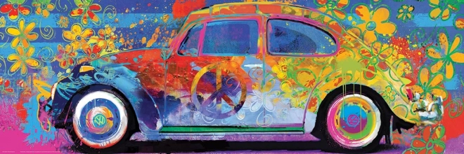 Panoramatické puzzle farebný Volkswagen chrobák 1000 dielikov