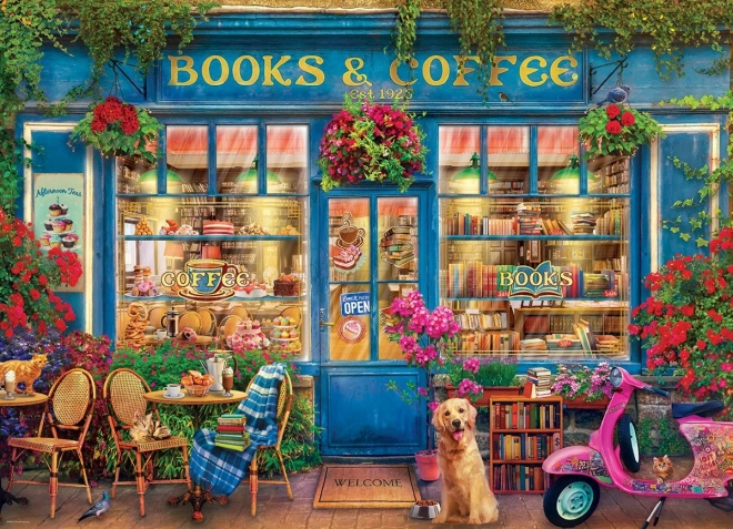 Puzzle EUROGRAPHICS Knihy a káva 1000 dielikov