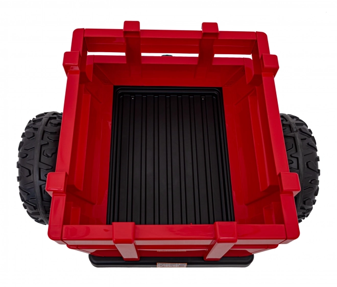 Traktor s prívesom červený