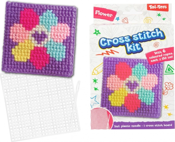 Sada na vyšívanie krížikovým stehom mix druhov v krabičke