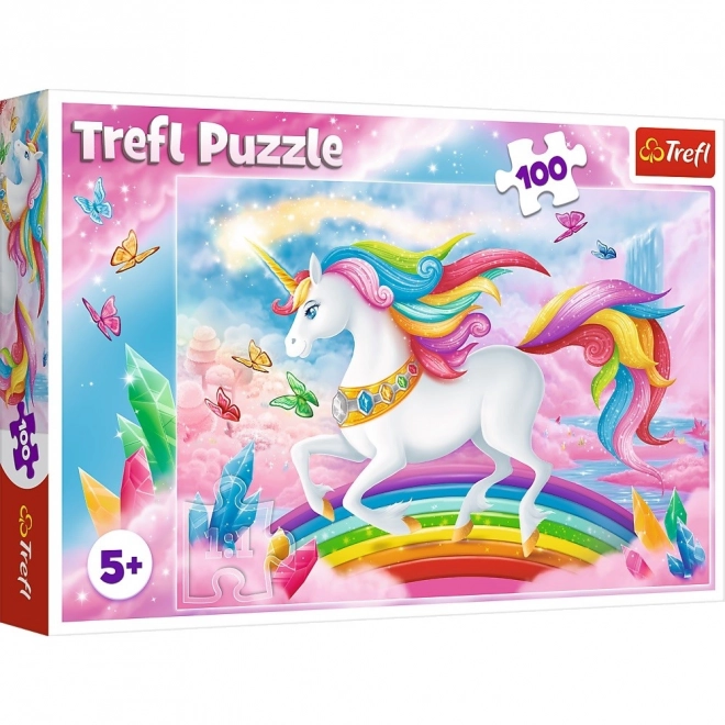 Trefl Puzzle 100 dielikov V kryštáľovom svete jednorožcov