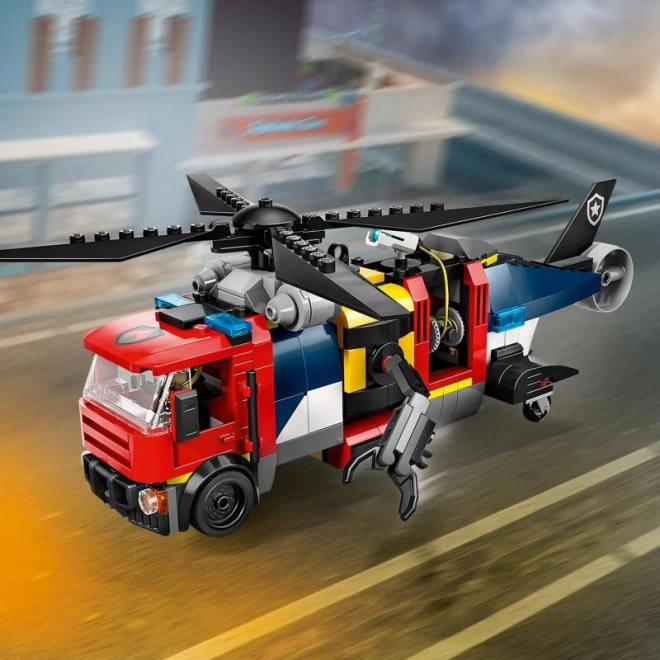 Lego City vrtuľník, hasičské a ponorkové vozidlo set