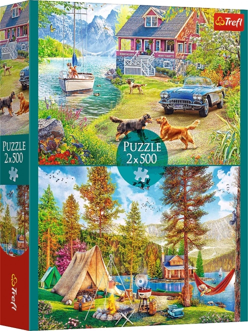 Puzzle Letný Relax 2x500 dielikov