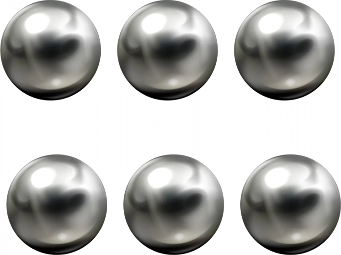 Kompletná sada so 6 kovovými guličkami