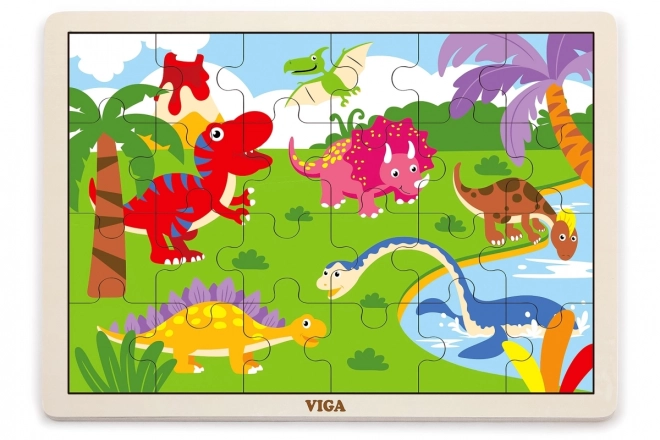 Drevené puzzle - Dinosauri