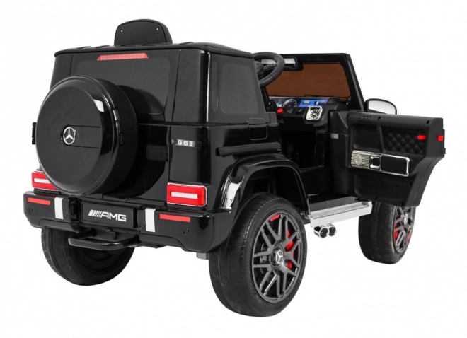 Čierny Mercedes AMG G63 pre deti s lakom