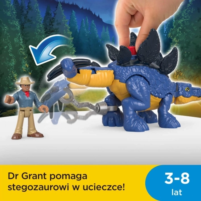 Imaginext stegosaurus a Dr. Grant figúrky set