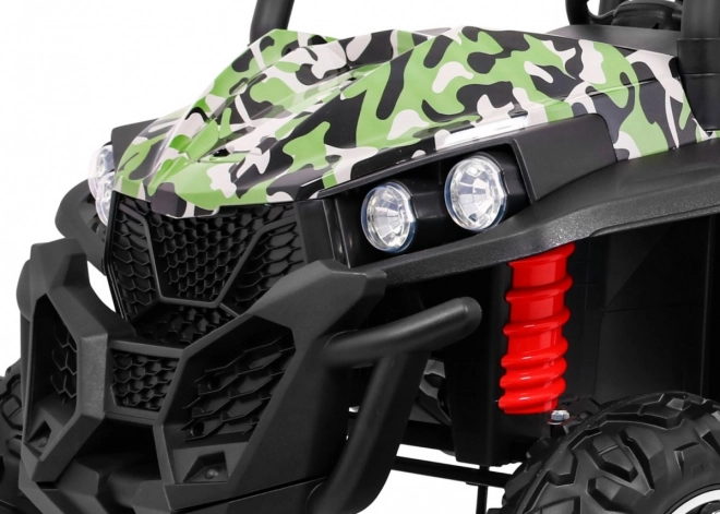 Detské terénne vozidlo Grand Buggy 4x4 s maskovaním, LED osvetlením a rádiom MP3