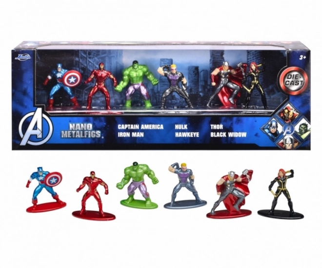 Kovové figúrky Avengers sada 6ks 4cm