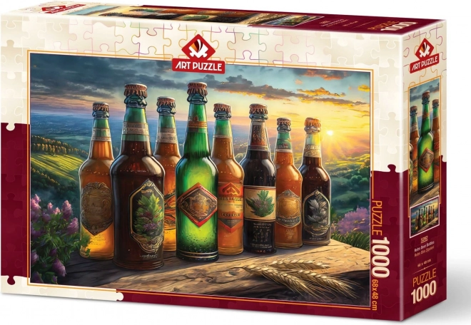 Retro pivové fľaše puzzle ART PUZZLE