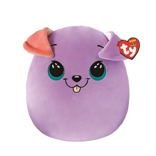 Plyšový vankúšik TY Squishy pes Bitsy fialový 22 cm