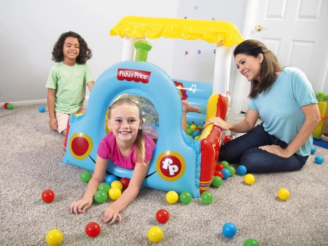 Nafukovací hracie centrum Fisher-Price Vlak s míčkami