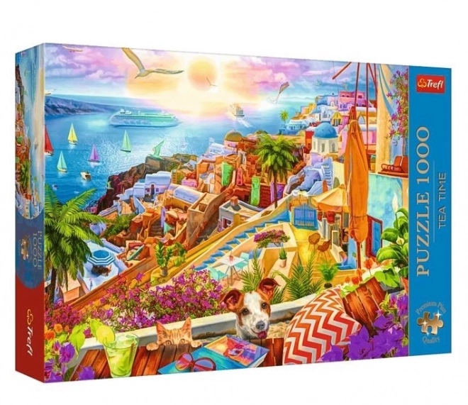 Puzzle 1000 dielikov prémiovej kvality Návšteva Santorini