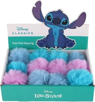 Prívesok na kľúče Stitch s bambuľou