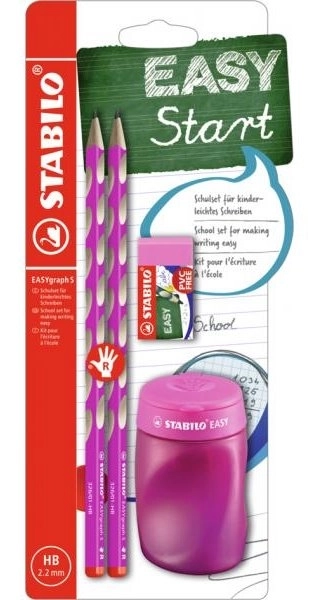 Stabilo Easygraph Školský set pre pravákov ružový