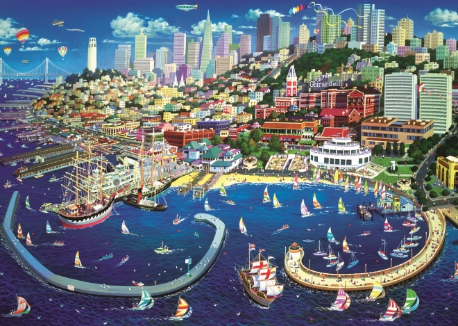 Puzzle Prístav v San Franciscu 2000 dielikov