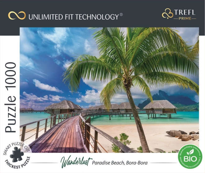 Puzzle Wanderlust: Rajská pláž na Bora-Bora 1000 dielikov