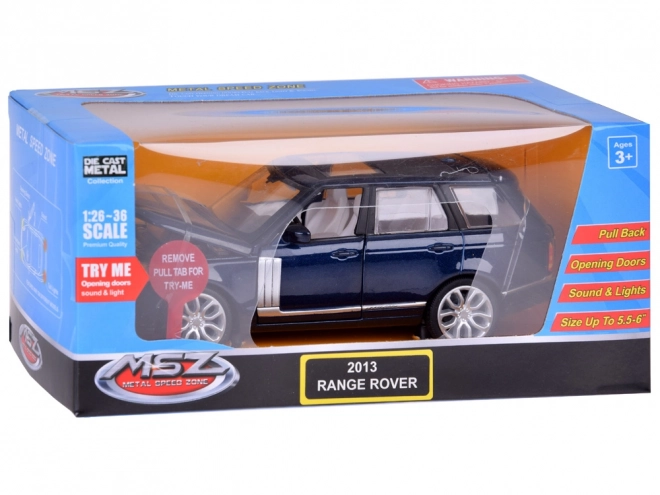 Kolekcionárske autíčko Range Rover 2013 so svetlami