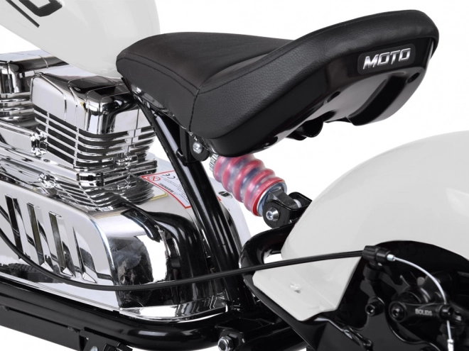 Elektrická motorka Chopper na batériu pre deti – Biela