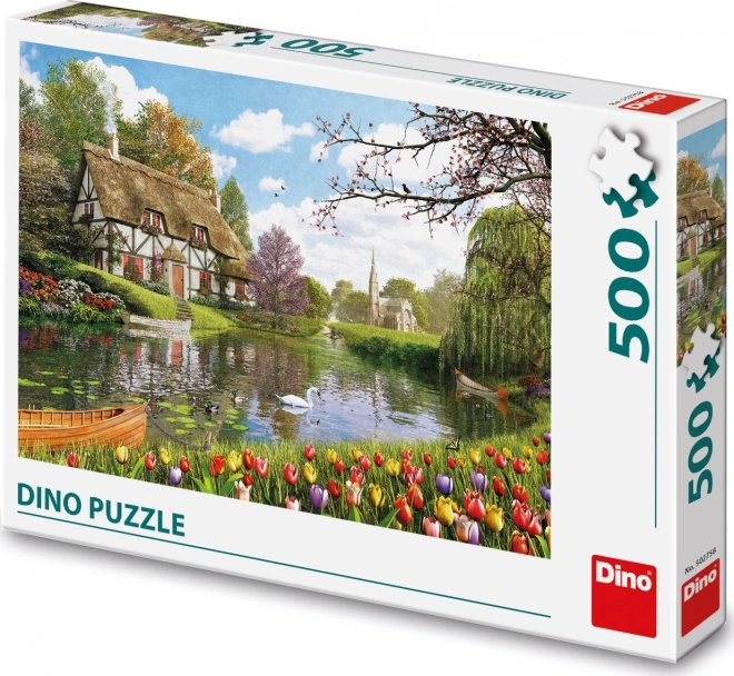 Puzzle Chata u vody 500 dielikov