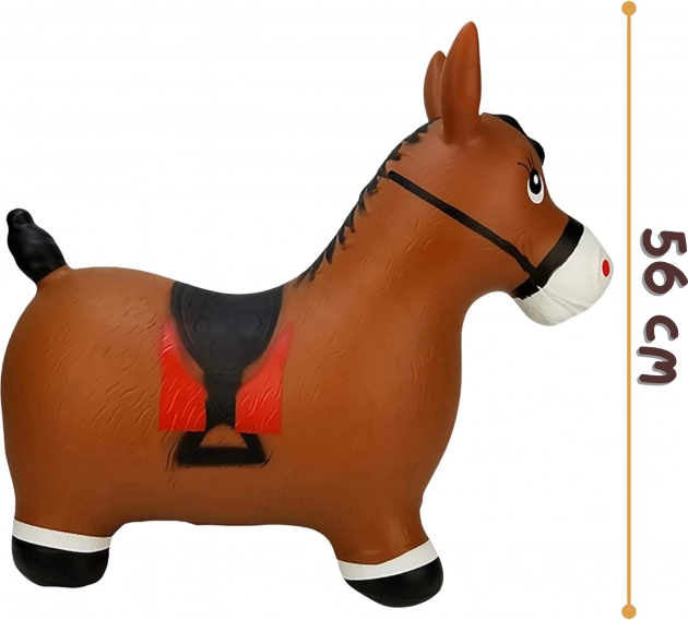 Skákací gumový koník Woopie s pumpičkou