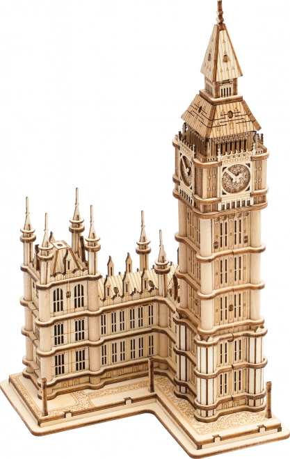 RoboTime drevené 3D puzzle vežové hodiny Big Ben svietiace