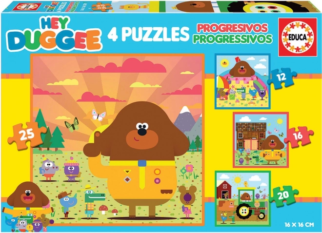 Progresívne puzzle Educa Hey Duggee 4v1