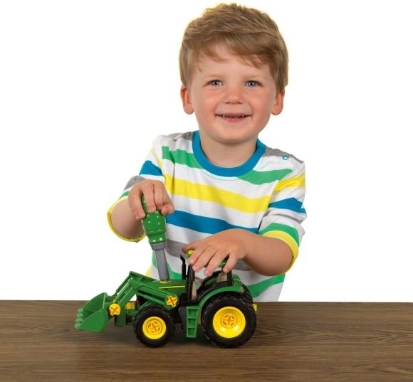 Traktor John Deere na zostavenie s 2 prívesmi