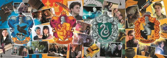 Panoramatické puzzle Harry Potter: Čtyři bradavické koleje 1000 dielikov