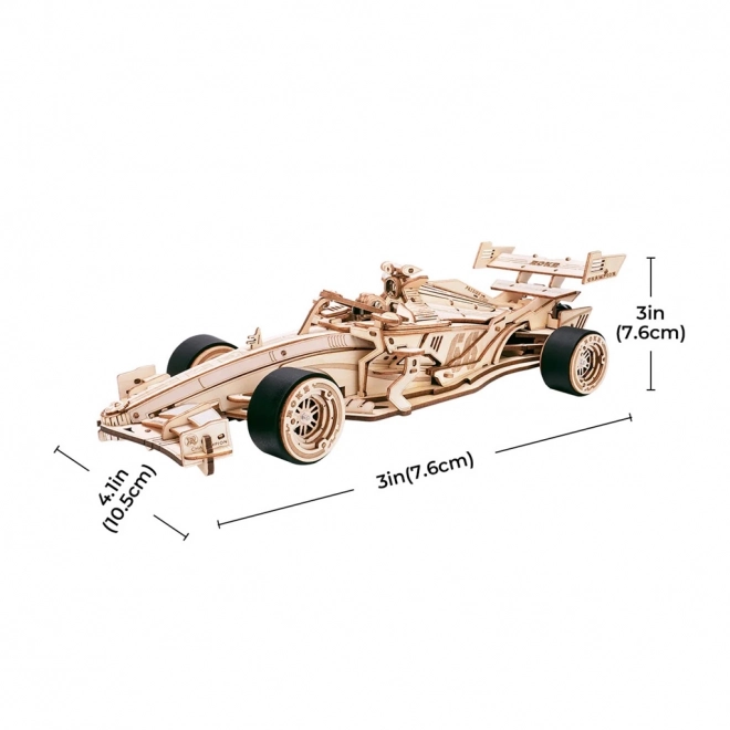 3D drevená skladačka závodné auto