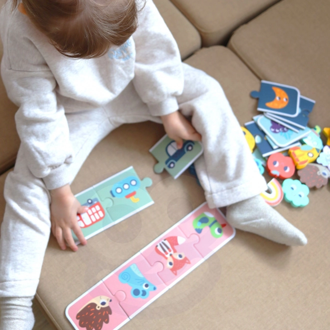 Woopie Zelené Drevené Pexeso - Dotykové Puzzle