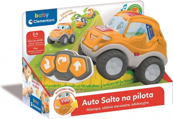 Interaktívne terénne autíčko na diaľkové ovládanie s funkciou FLIP BABY CLEMENTONI