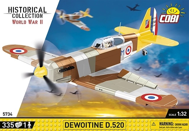 Model lietadla Dewoitine D.520 z 2. svetovej vojny v mierke 1:32