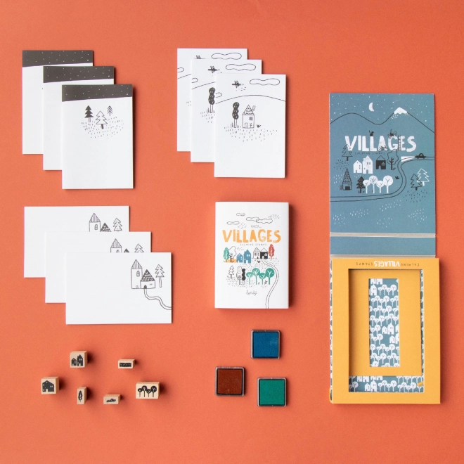 Londji Pečiatkovací set Calm Stamps Dedina