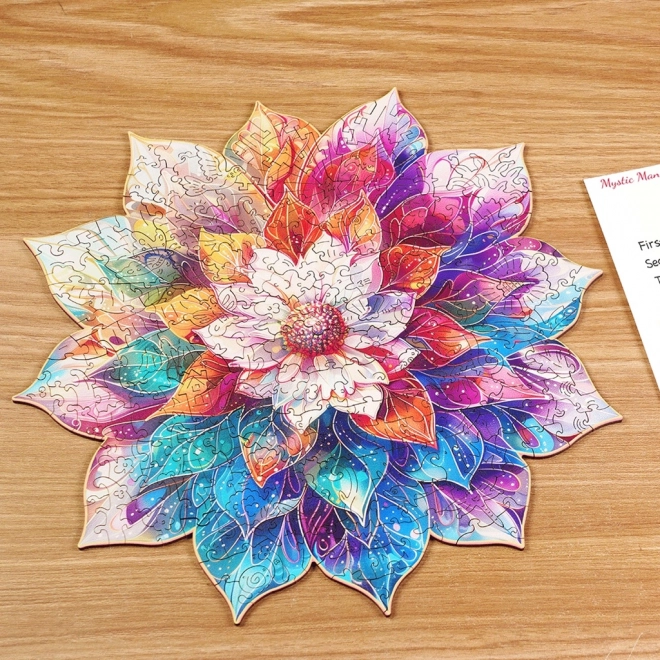 Drevené puzzle Kvetinová mandala