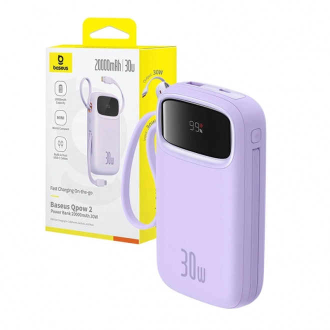 Baseus QPow 2 powerbanka 20000mAh 30W s 2x USB-C