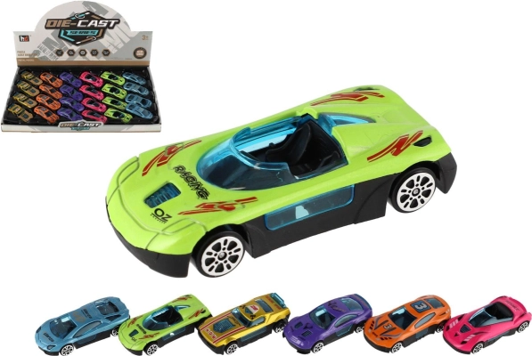 Mini pretekárske autíčka 7 cm – kovovo‑plastová sada, voľnobeh, mix farieb