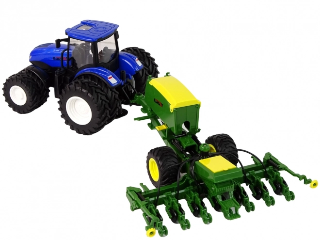 Traktor s príslušenstvom na diaľkové ovládanie 1:24