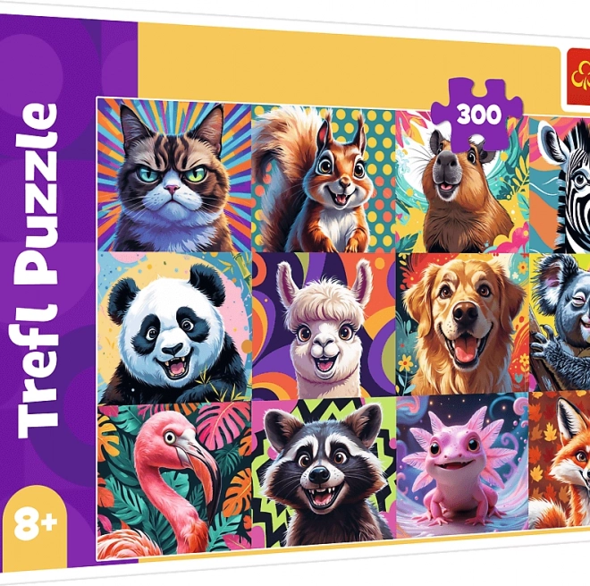 Puzzle Veselé zvieracie portréty 300 dielikov