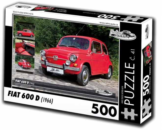 Retro autá Puzzle Fiat 600 D 1966 500 dielikov