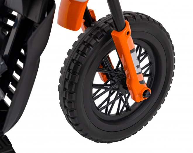Detská jazda na motorke PANTONE 361C Oranžová s EVA kolesami a audio panelom