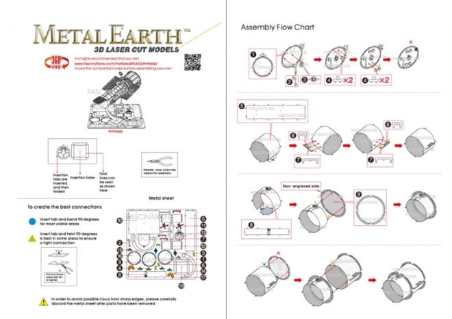 Metal Earth 3D puzzle Hubblov teleskop