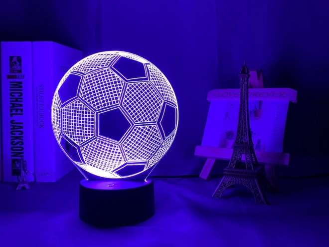 3D futbalová nočná lampa s diaľkovým ovládaním