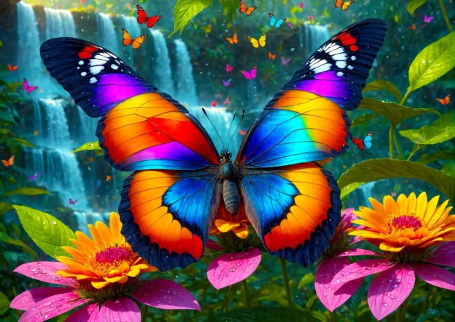 Enjoy puzzle motýľ v lese 1000 dielikov