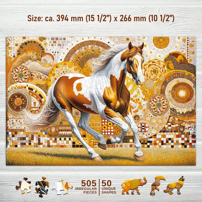 Drevené puzzle Elegantný kôň