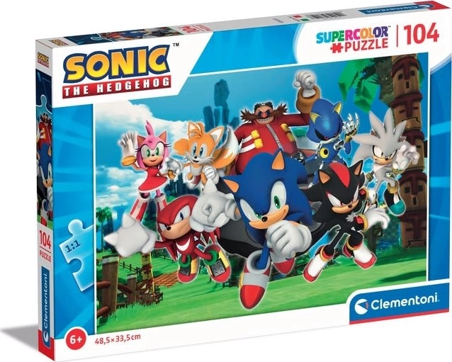 Clementoni puzzle Ježko Sonic 104 dielikov