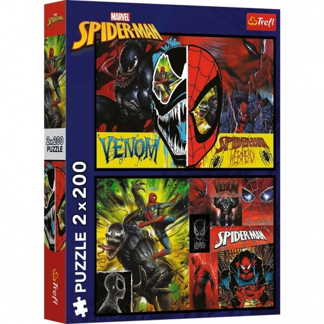 Puzzle 2x200 dielikov deň a noc Spider-Mana