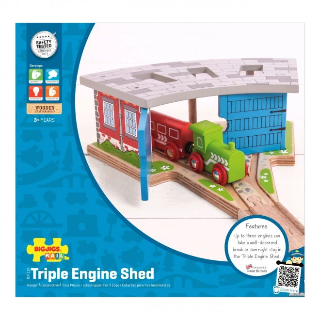 Bigjigs Rail Trojité depo