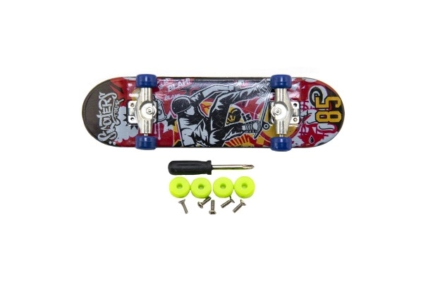 Prstový skateboard s vymeniteľnými kolieskami