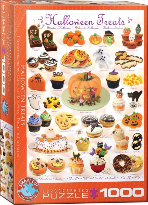 Halloweenské puzzle sladkosti 1000 dielikov